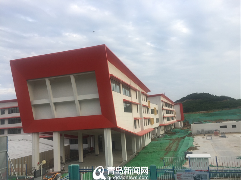 独家探访青岛二中附属学校 教学楼完成精装