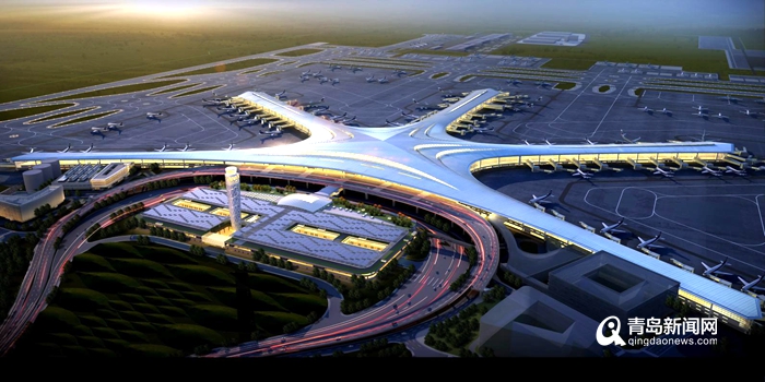 青岛新机场航站楼揭面纱 全面进入精装修收尾阶段