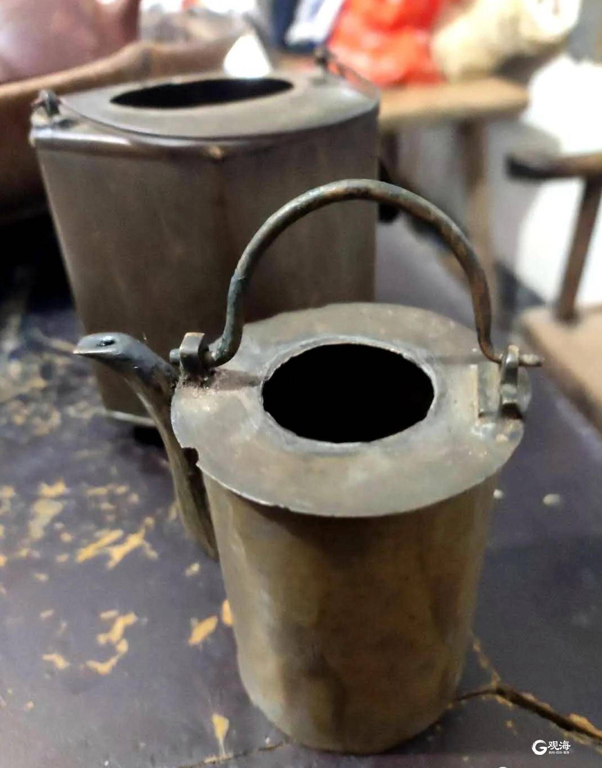 烫一壶酒 讲一段事!胶州市民郭先生外出淘得清代铜制宝贝