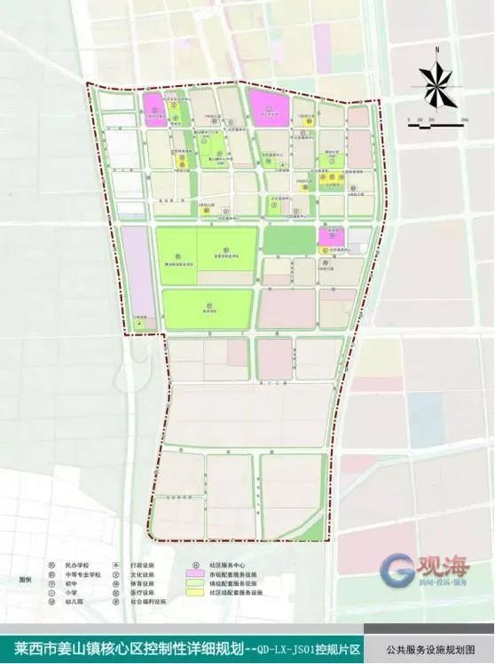 该片区位于莱西市姜山镇南部规划范围东至204国道,西至龙青高速公路