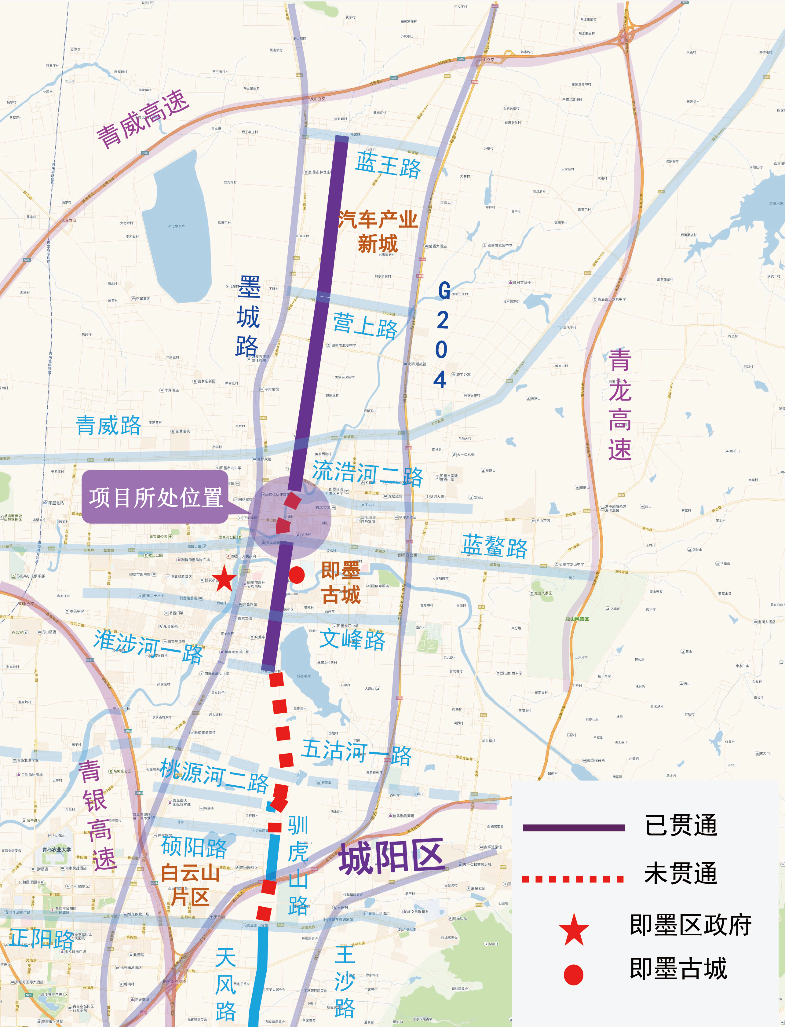 即墨主城交通中梗阻今年破局营流路片区改造提速