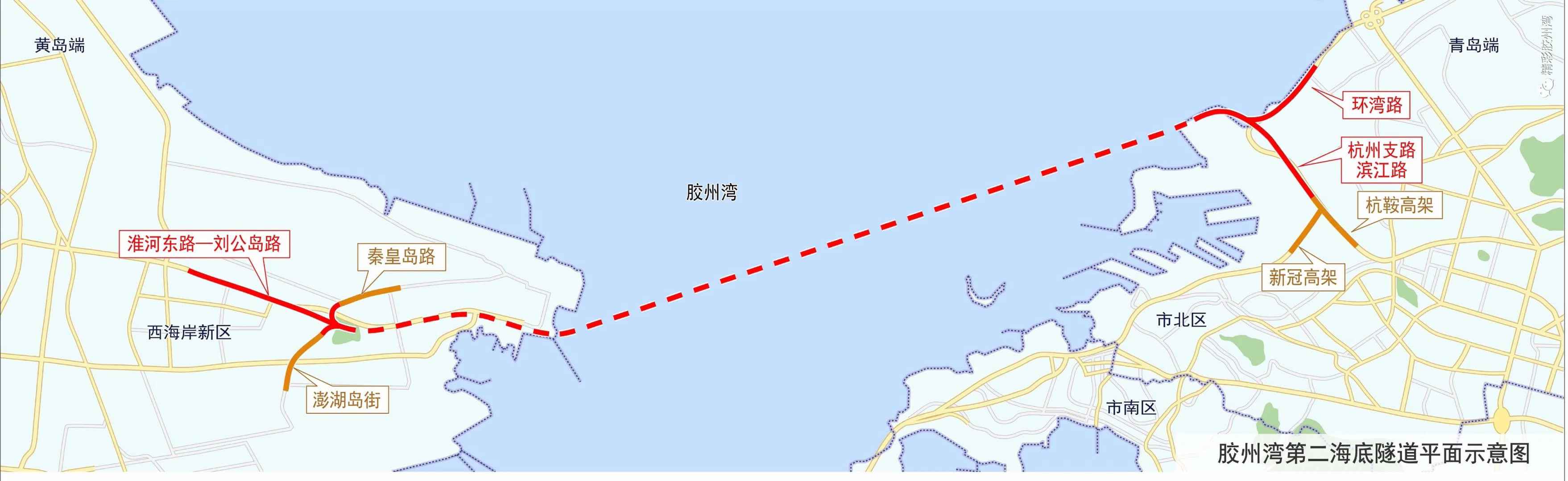 胶州湾海底隧道剖面图图片